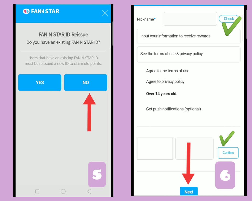 (5) Select NO to continue. (6) Fill-up all the fields & click next button. Note, there are instances that you're accnt will log-out, just repeat step 1-3 to re-log-in.